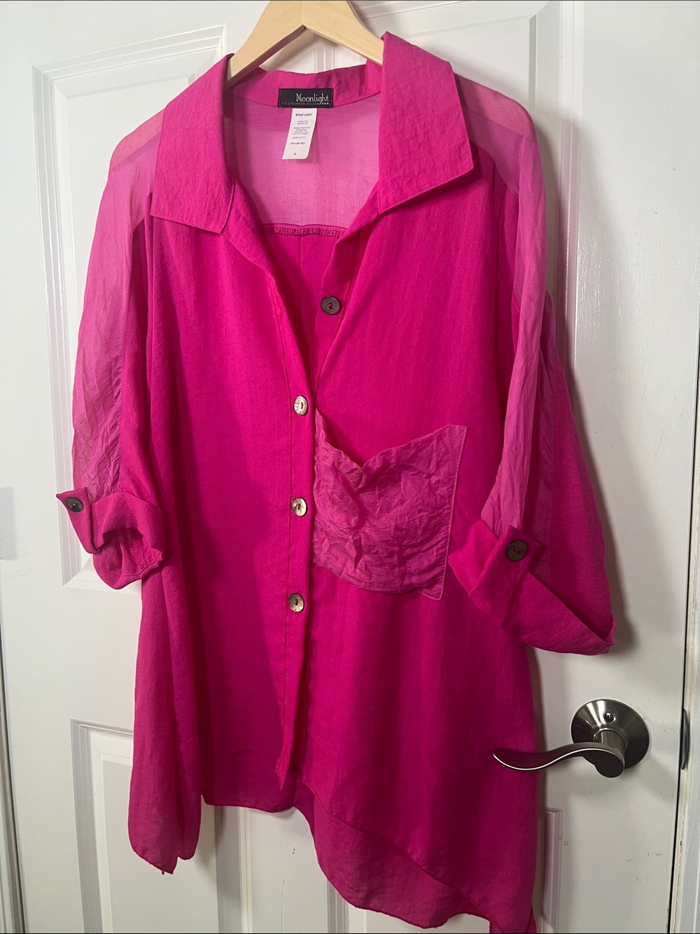 Moonlight - Y&S fashion design, lagenlook, wearable art, oversized, button down